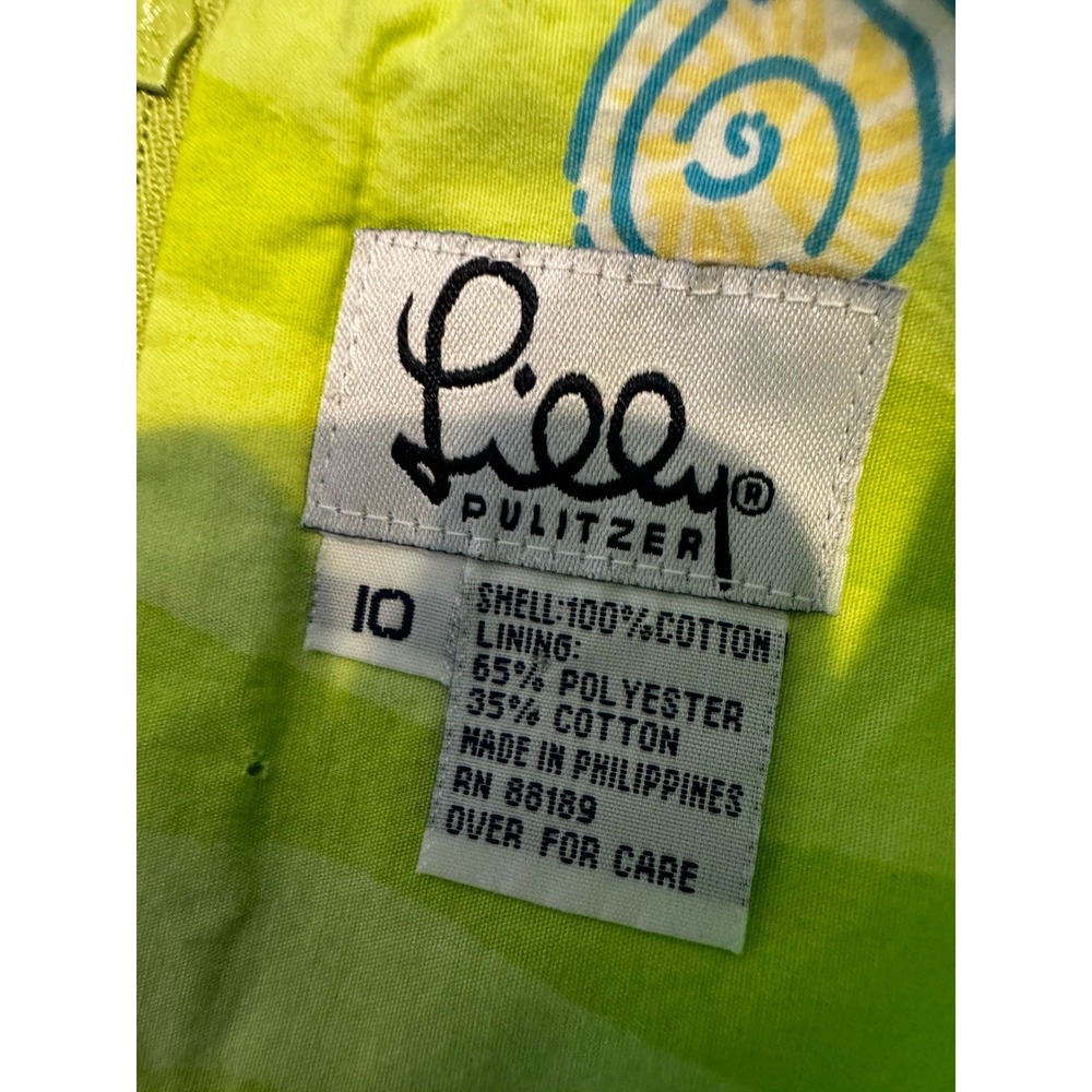 Vintage Lilly Pulitzer Dress Low Tide Shift Clam Fish‎ Beach Ocean Girls 10 - Picture 4 of 5